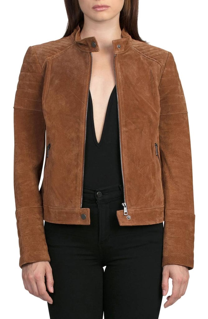 Bagatelle Women's Suede Moto Jacket