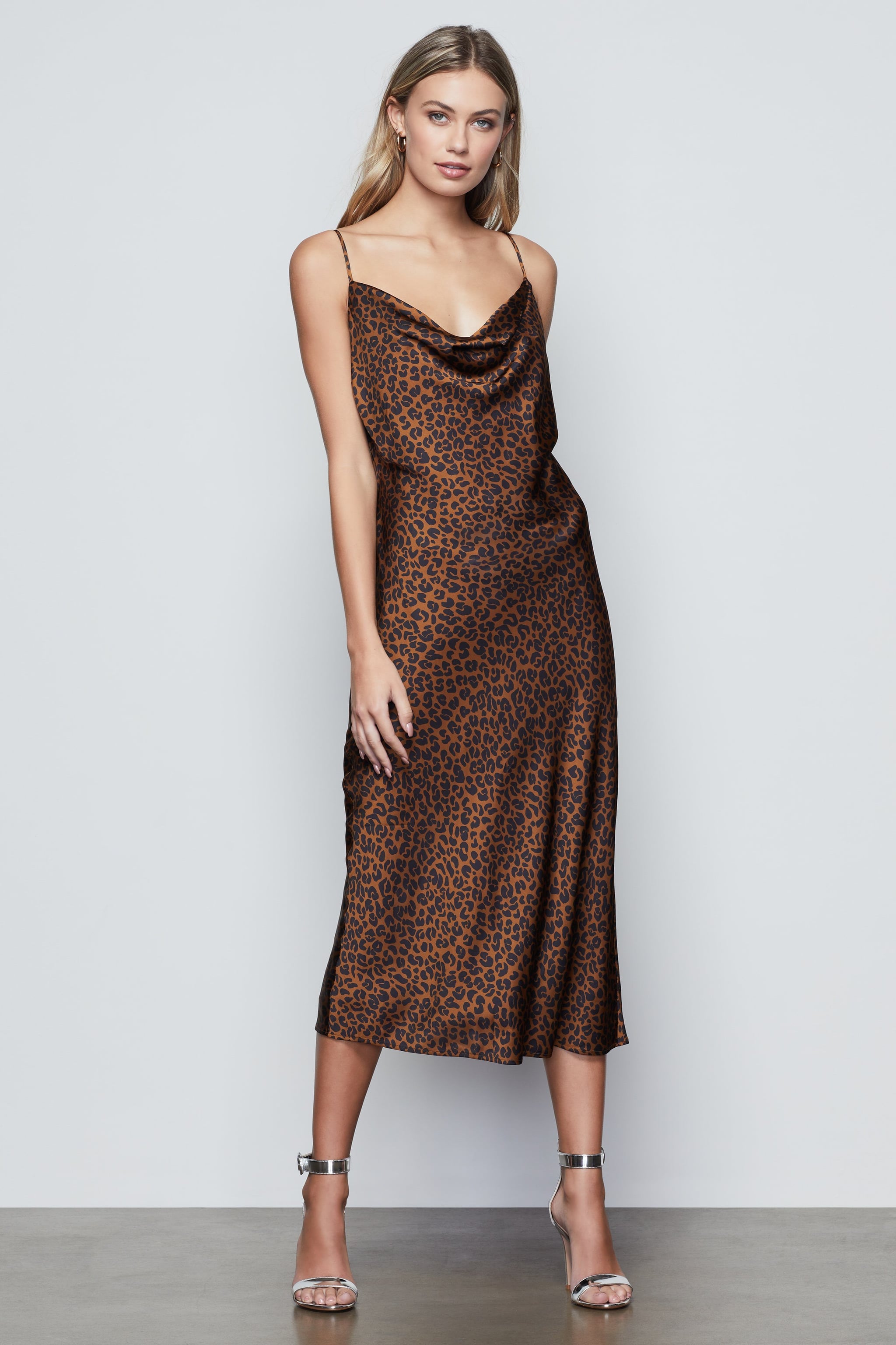 Good american leopard slip dress