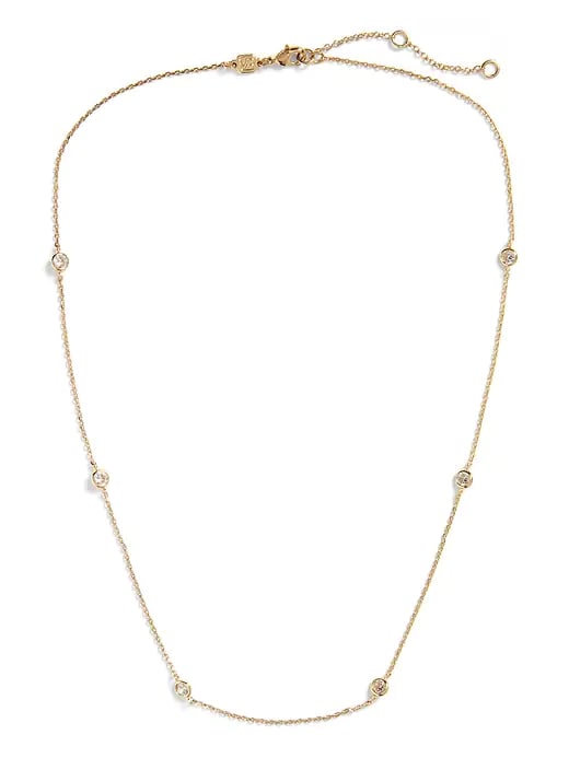 Bezel Set Station Necklace