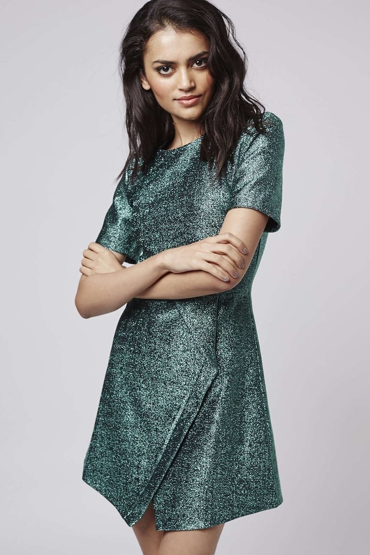 Topshop Tinsel Wrap A-Line Dress ($95) | New Year's Eve Dresses 2015 ...