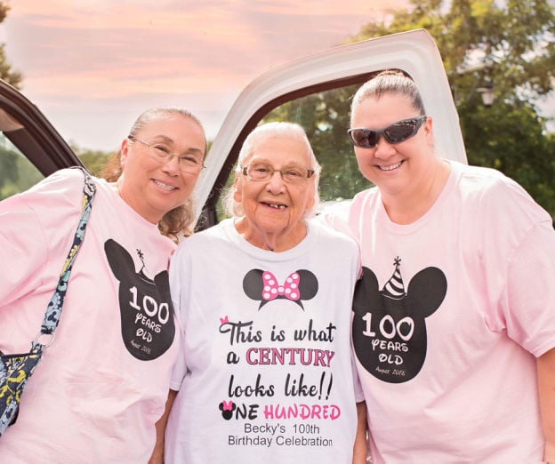 Woman Celebrates 100th Birthday at Disney World
