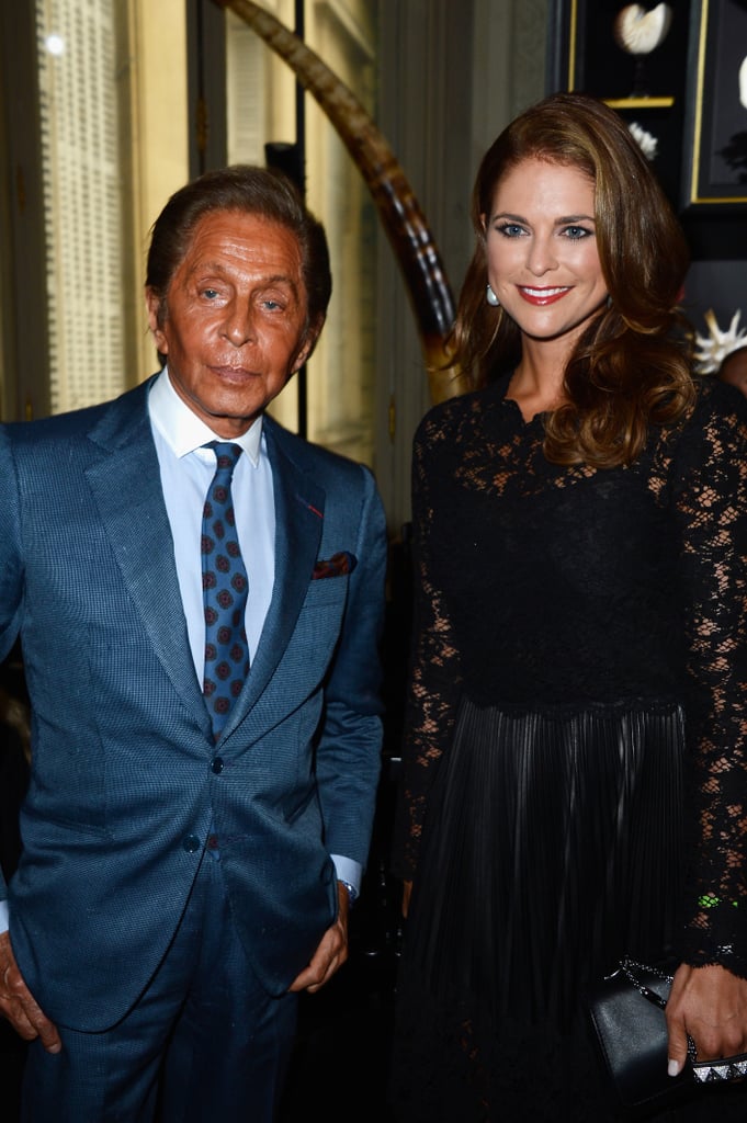 The princess attended a Valentino show with the designer who made her wedding dress in Paris in 2013.
