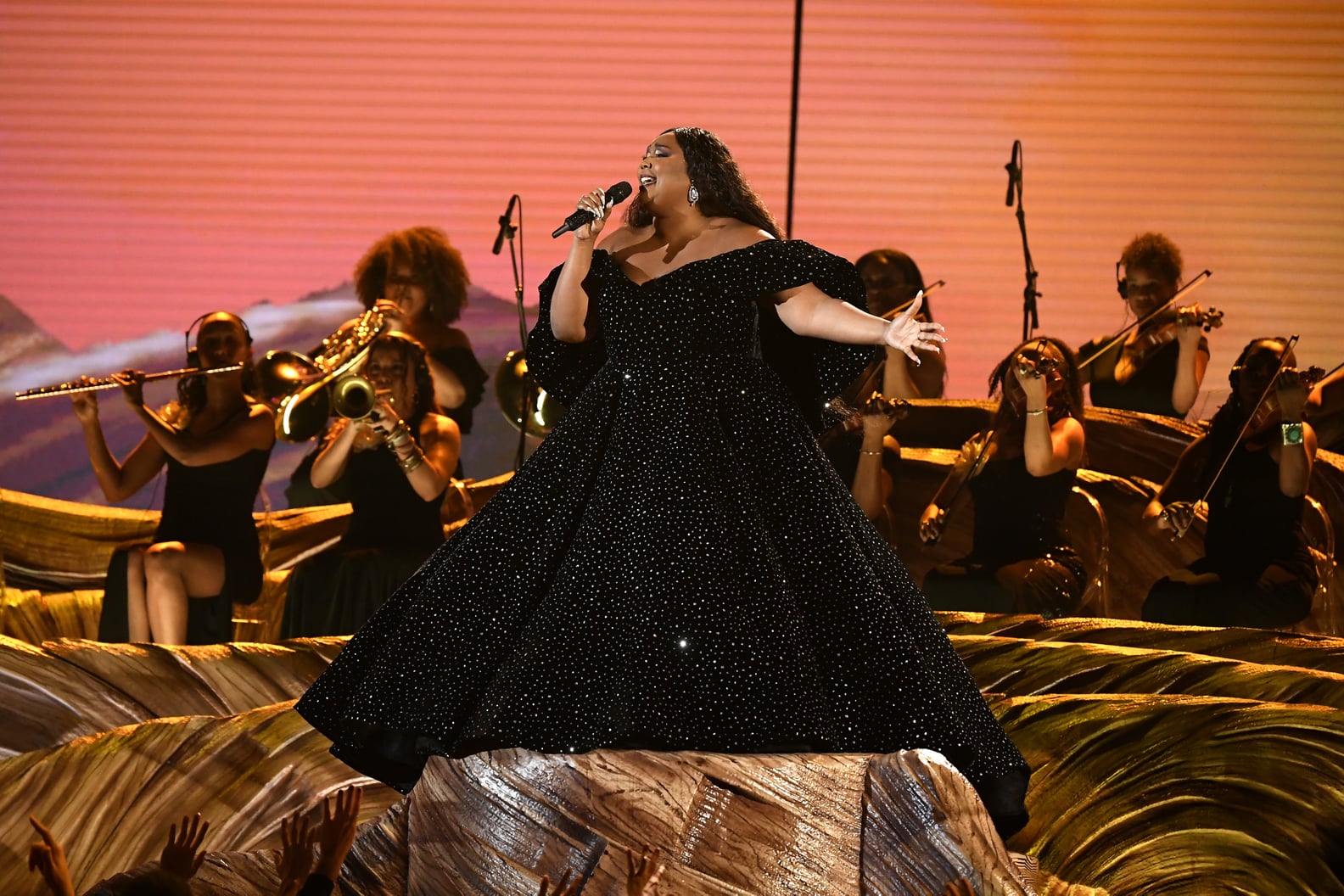 Lizzo's Christian Siriano Grammys Gown and Neon Bodysuit | PS Fashion