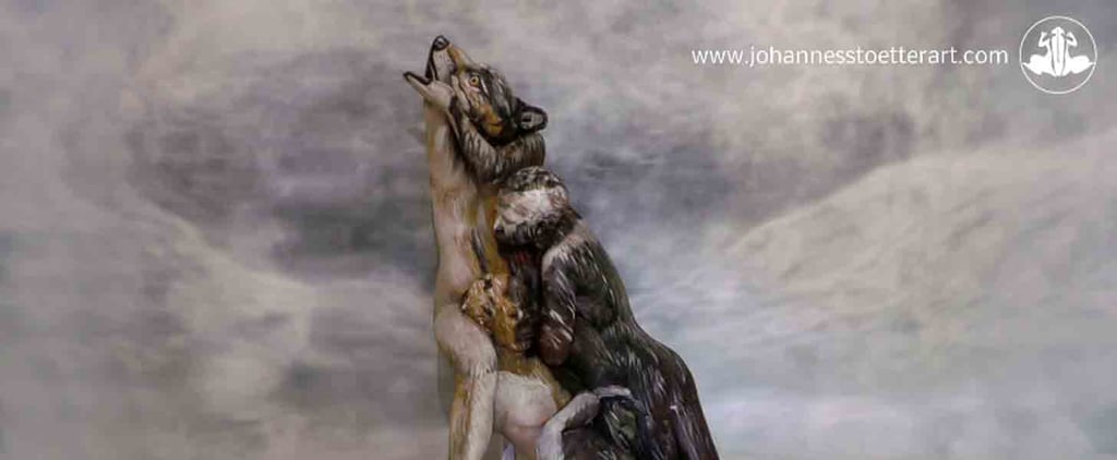 Wolf Body-Paint Illusion