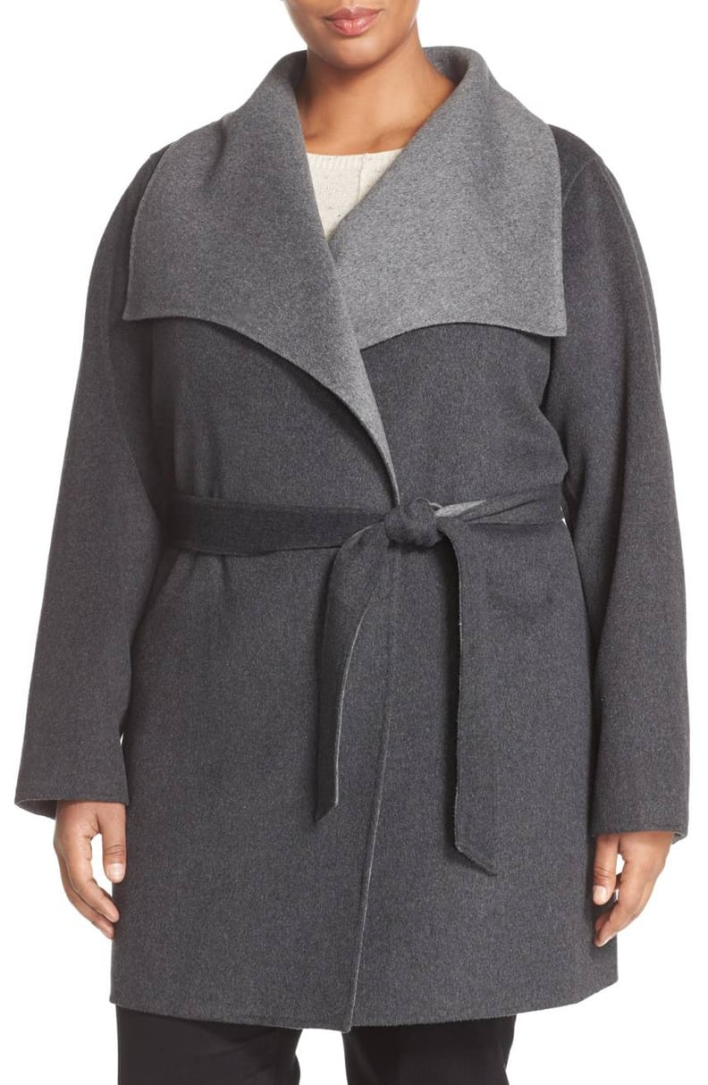 Tahari Plus Size Wrap Coat