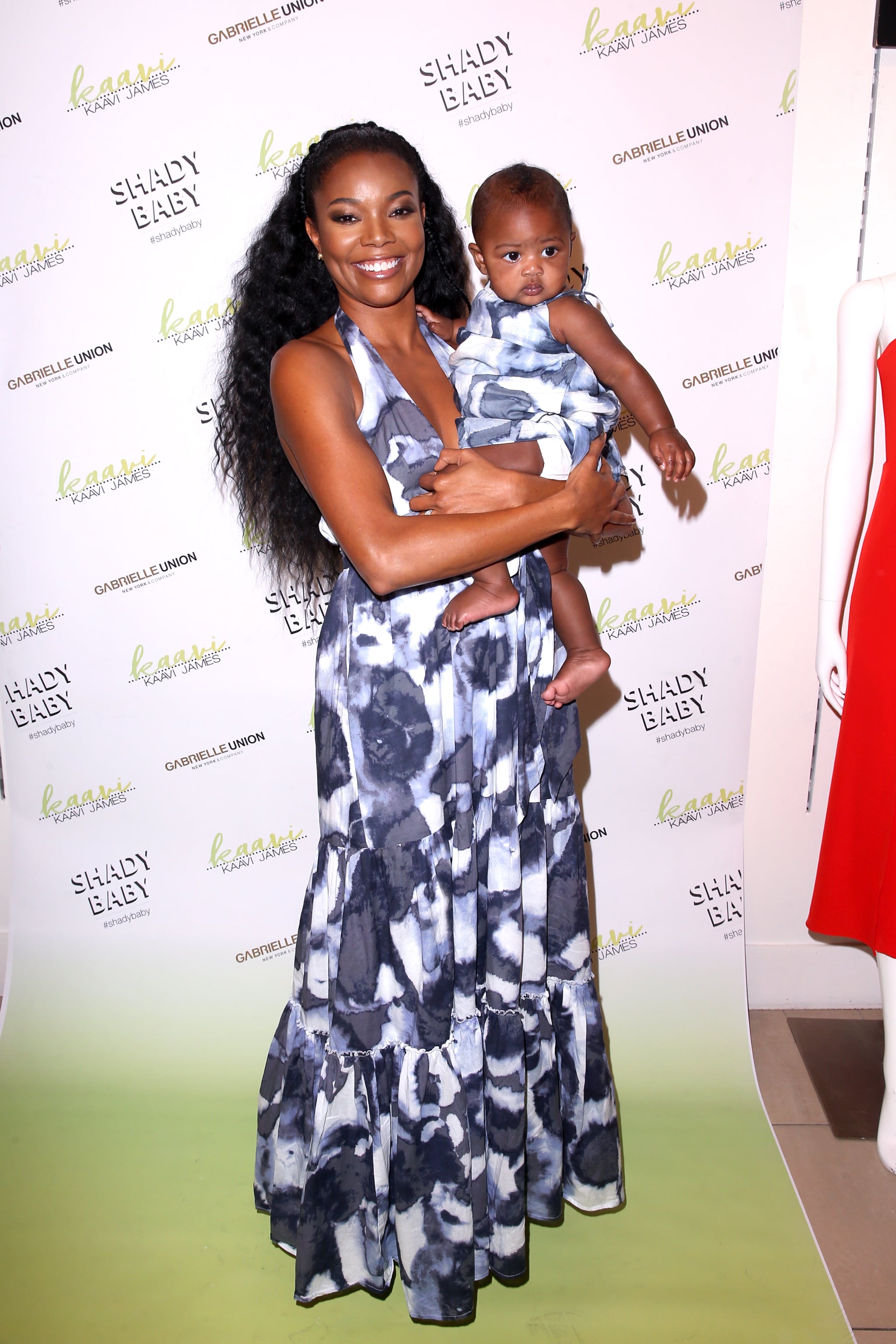 BURBANK, CALIFORNIA - MAY 09: (L-R) Gabrielle Union and Kaavia James Union Wade visit New York & Company Store in Burbank, CA to launch Kaavi James Collection on May 09, 2019. (Photo by Jesse Grant/Getty Images for New York & Company)