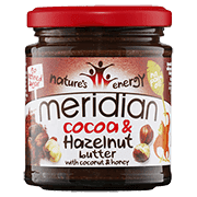 Meridian cocoa and hazelnut butter with coconut and honey