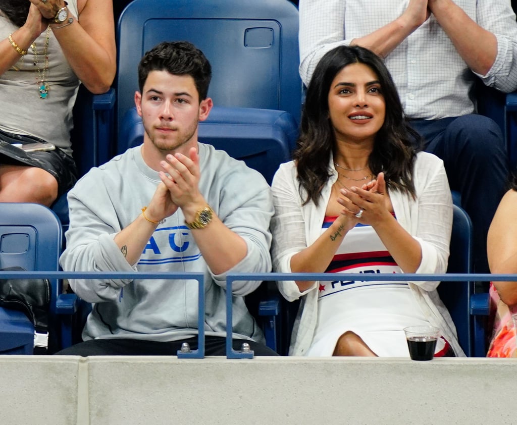 Nick Jonas and Priyanka Chopra at the US Open September 2018