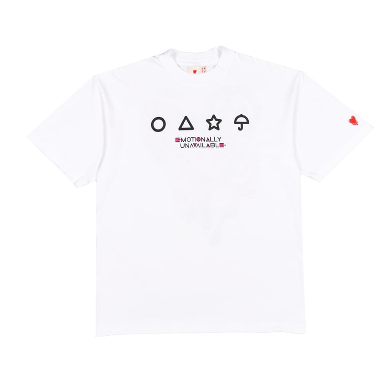 Squid Game x Emotionally Unavailable Heart Logo Symbols Tee