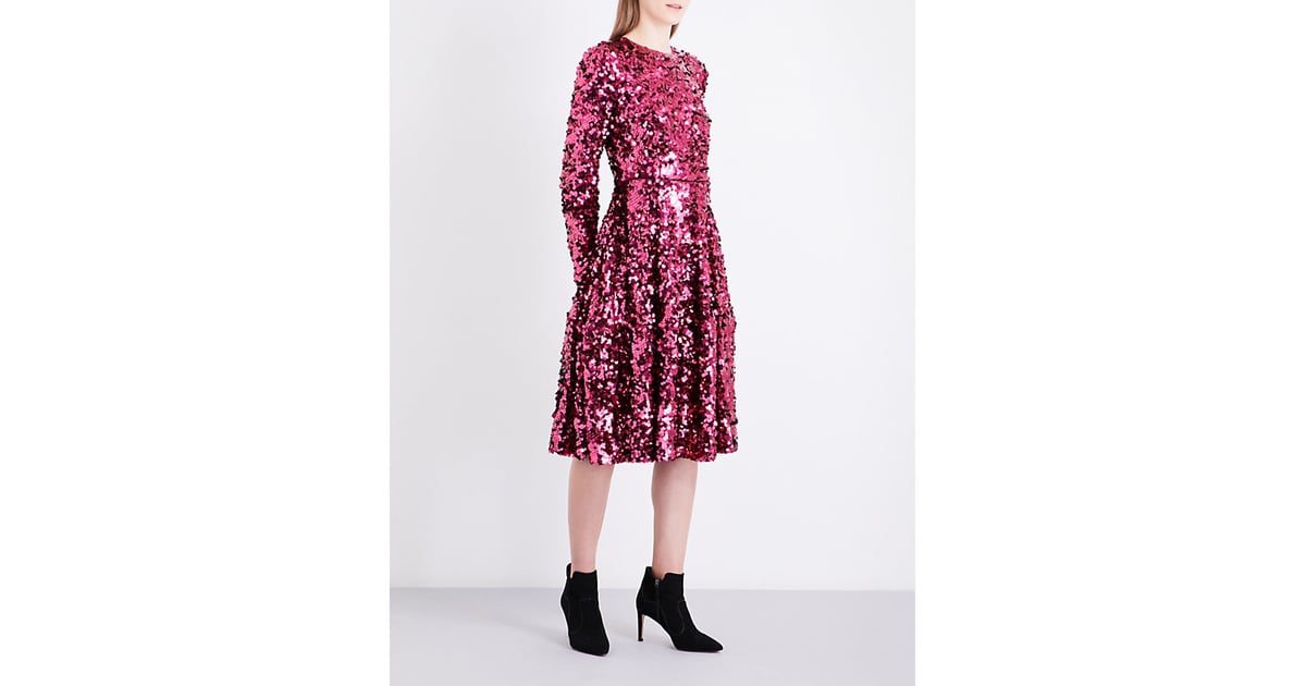 lk bennett green sequin dress