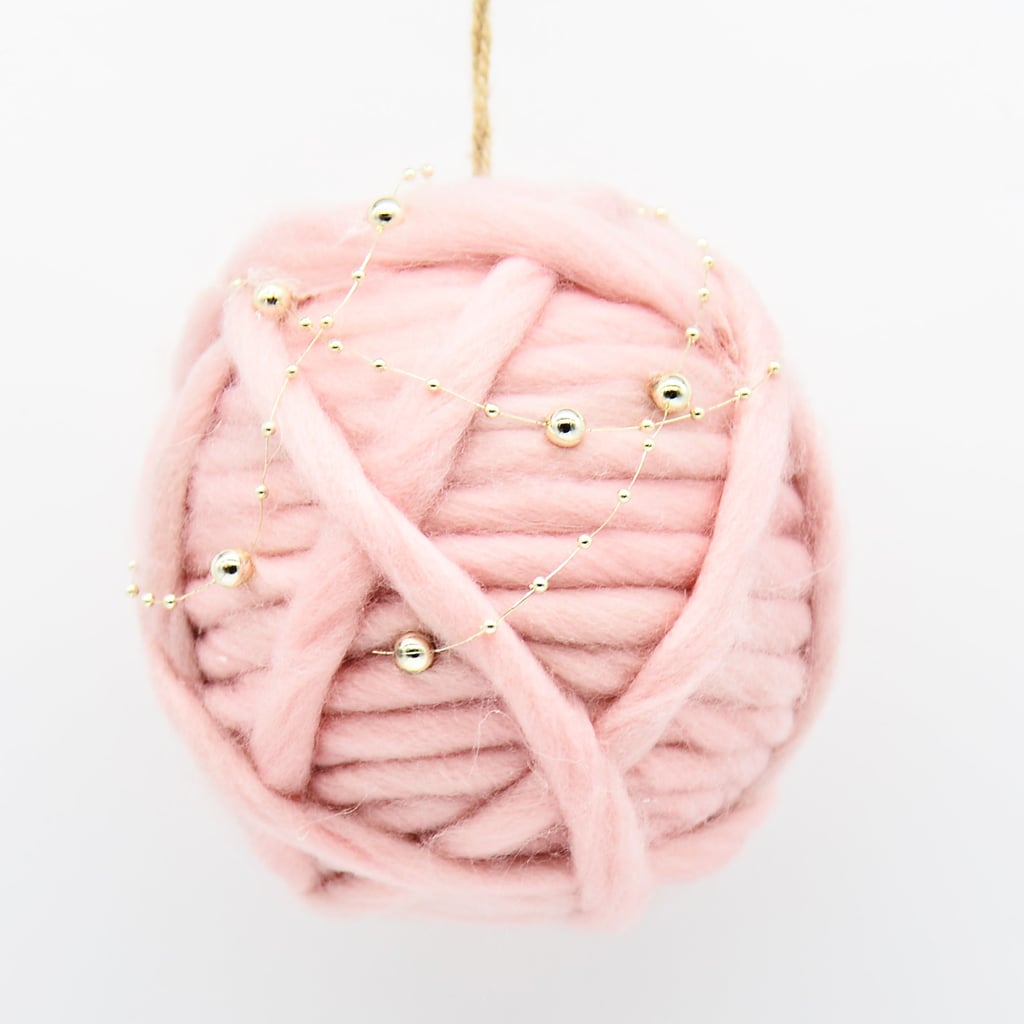 Holiday Time Pink Yarn Ball Ornament