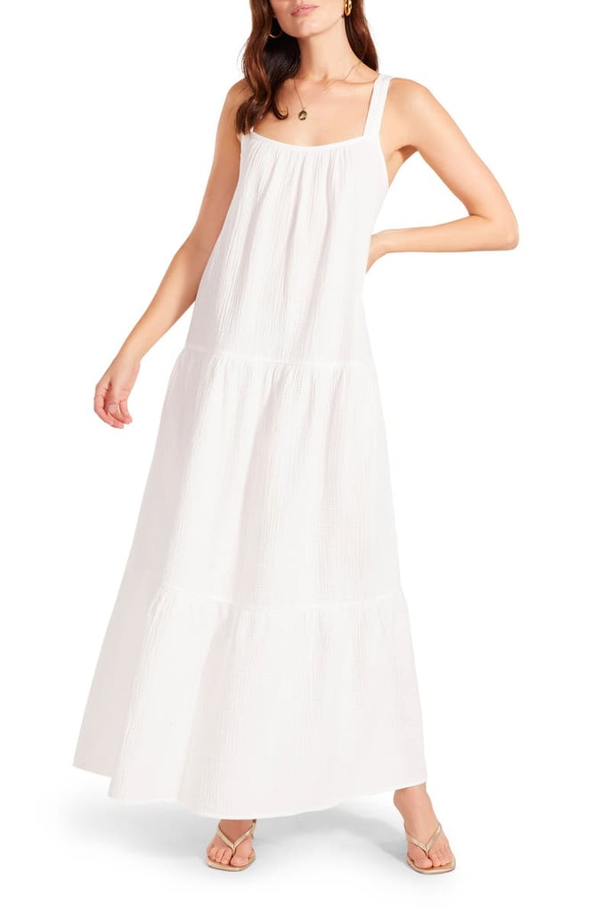 Arianna Sleeveless Tiered Cotton Maxi Dress