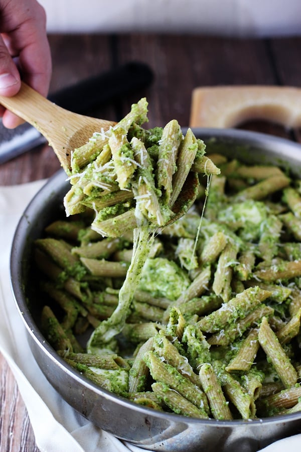 Cheesy Whole-Wheat Baked Penne With Broccoli Pesto
