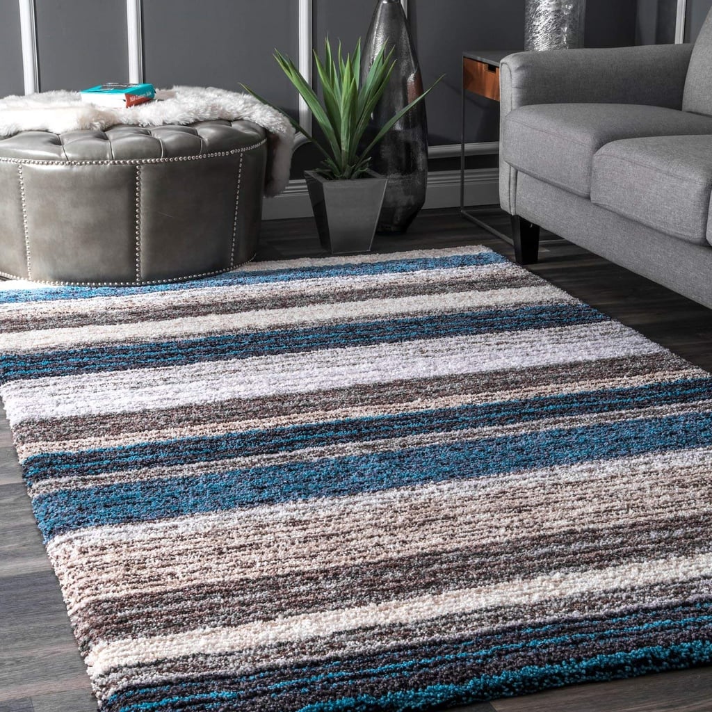 hags Solid & Striped Multi Hand Tufted Area Rug