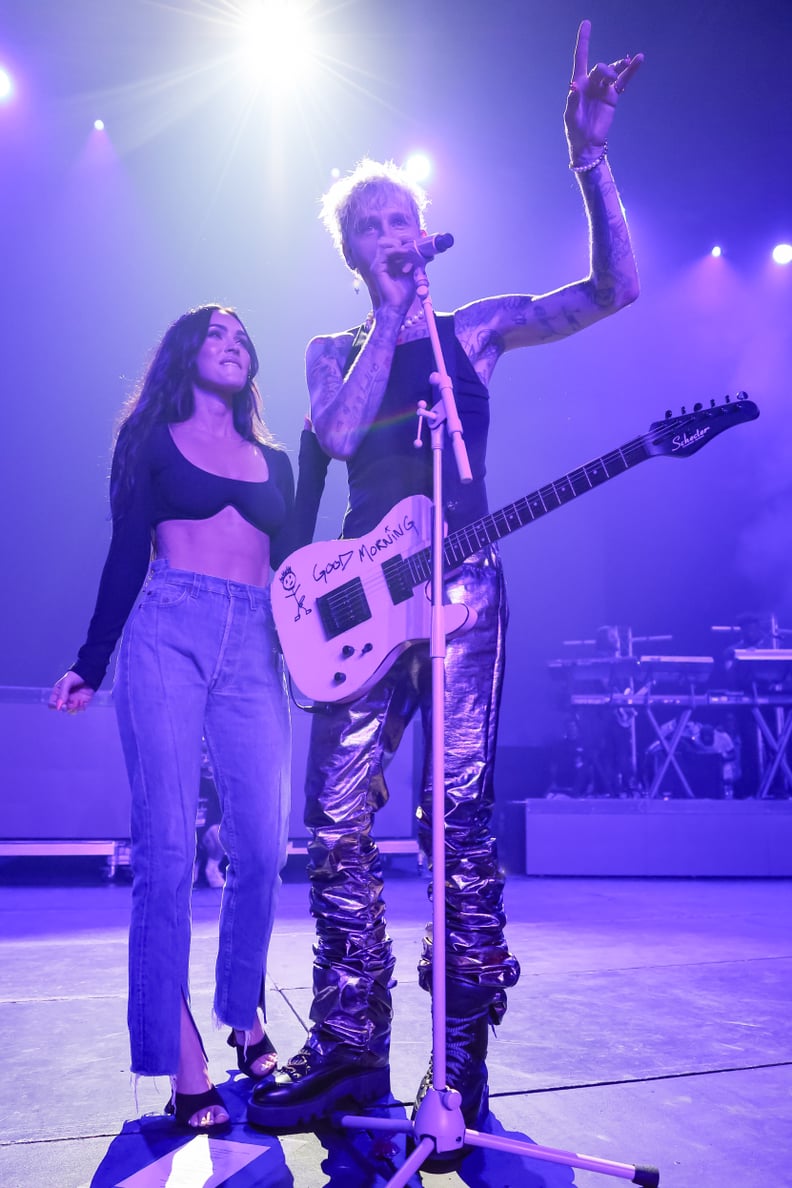 Megan Fox's Neon Bra & Pants at Machine Gun Kelly's Concert