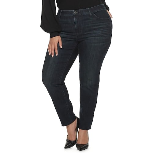 Evri Plus Size Fit Solution Skinny Jeans