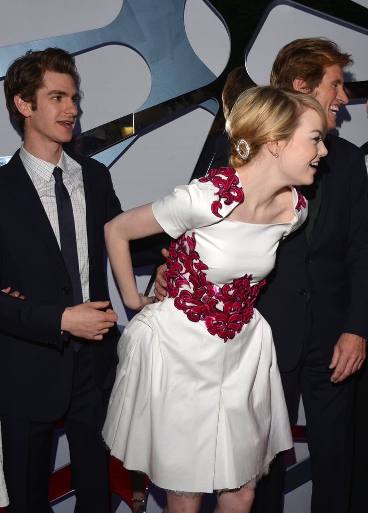 Emma reached for Andrew's hand during their LA premiere of The Amazing Spider-Man in June 2012.