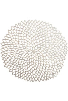 Chilewich Gunmetal Pressed-Dahlia Placemat