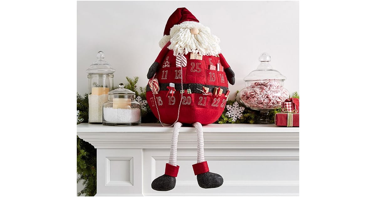 Santa Plush Advent Calendar Holiday Home Decor For Families