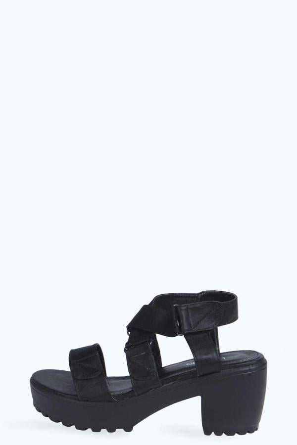 Boohoo Diane Cross Strap Cleated Flat ($44)