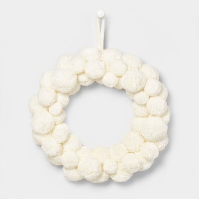 Target White Pom-Pom Wreath