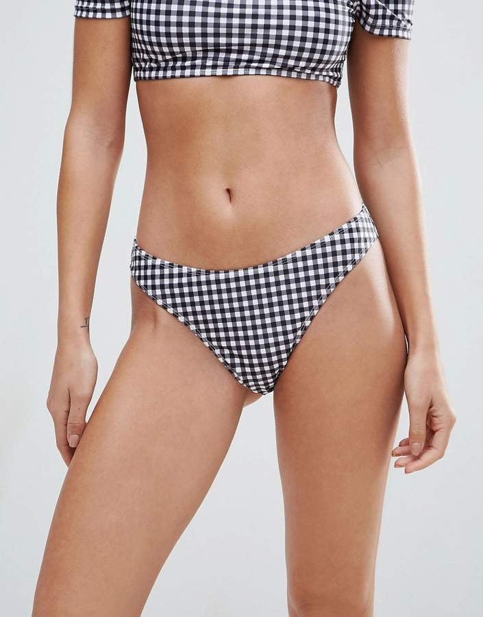 Boohoo's  Gingham High Waist Bikini Bottom ($14) are perfect for the girl who likes to keep things flirty.