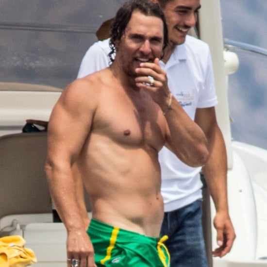 Matthew McConaughey Shirtless on a Boat in Italy June 2018