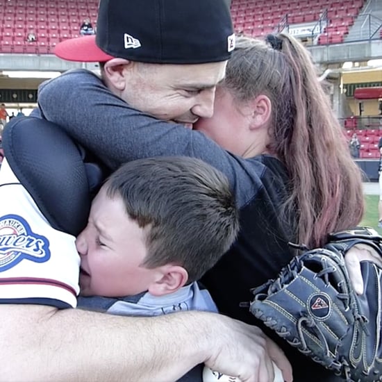 Military Dad Surprise Homecoming at Baseball Game