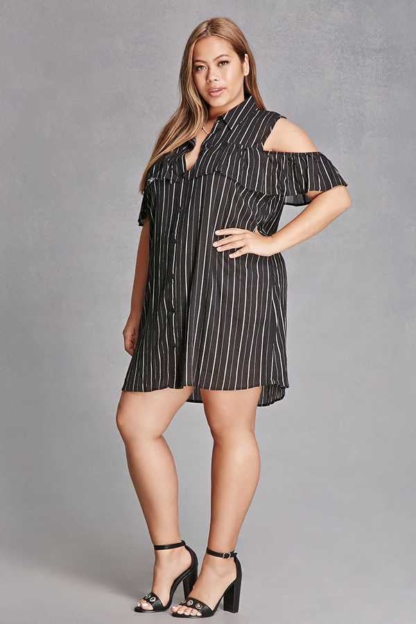 Forever 21 Plus Size Open-Shoulder Dress