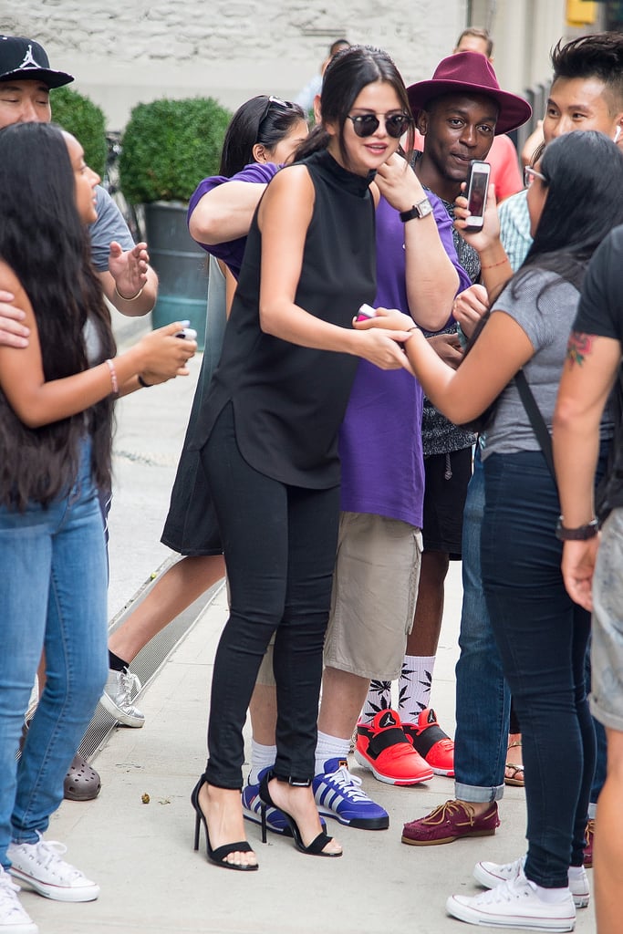 Selena Gomez With Fans in New York City