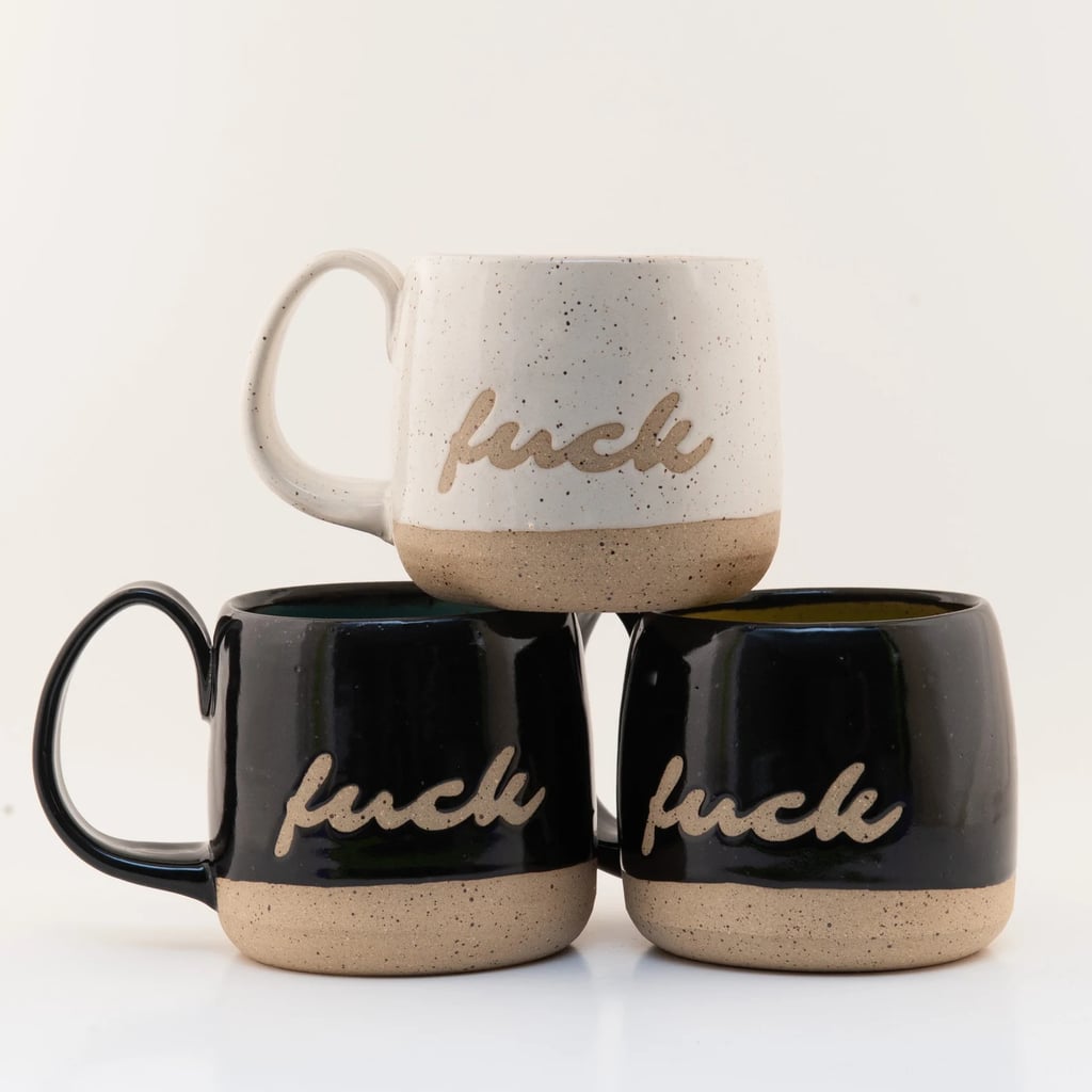 For a Cozy, Rustic Vibe: Handmade Swear Word Coffee Mug