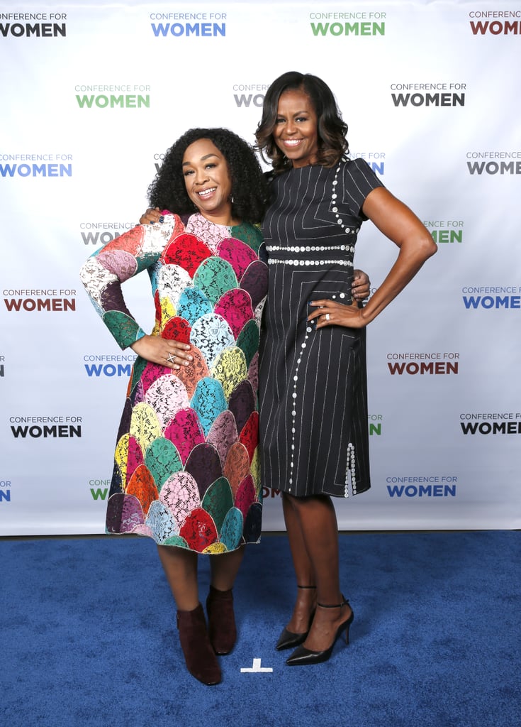 Michelle Obama Pinstripe Dress With Buttons