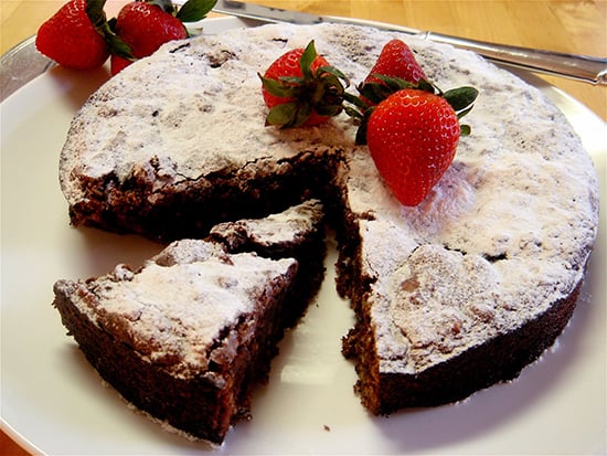 Dessert: Flourless Chocolate Cake