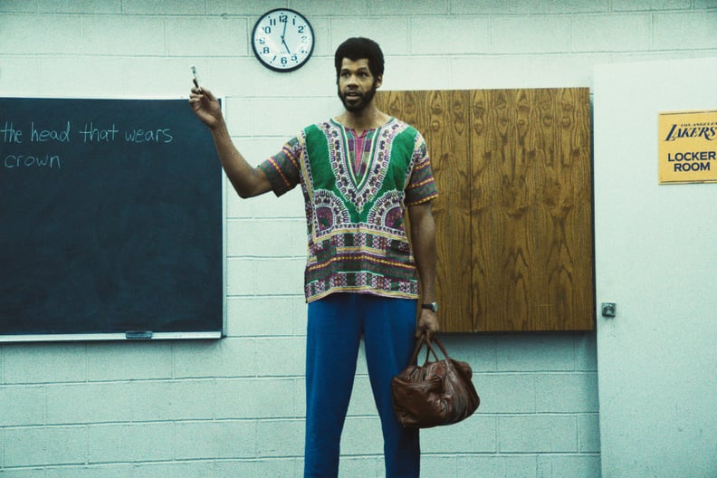 Solomon Hughes as Kareem Abdul-Jabbar in "Winning Time"