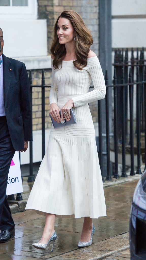 Kate Middleton White Off the Shoulder Dress June 2019