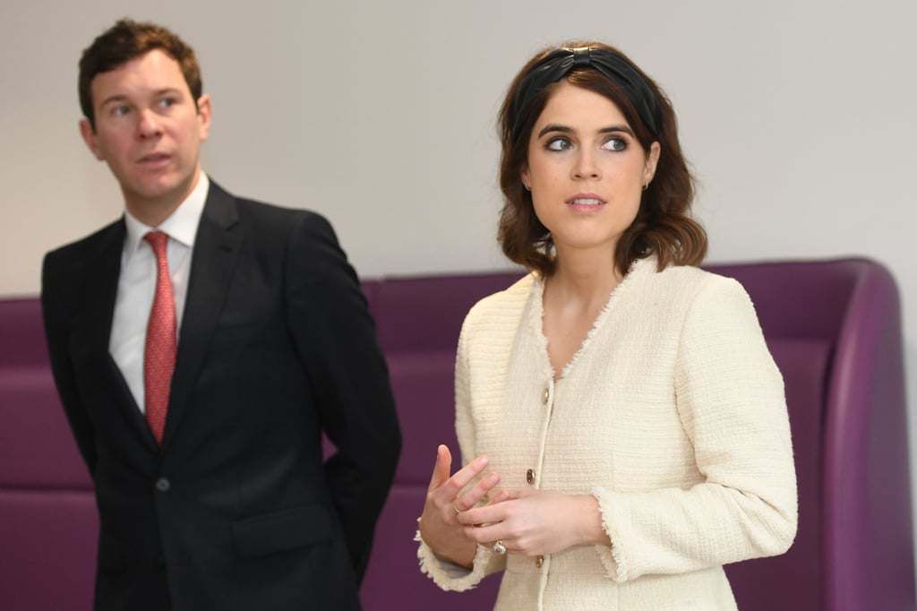 Princess Eugenie's Black Leather Headband March 2019