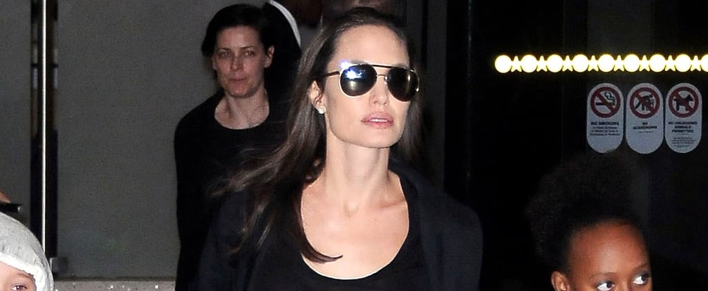 Angelina Jolie Wearing Louis Vuitton Bag at LAX