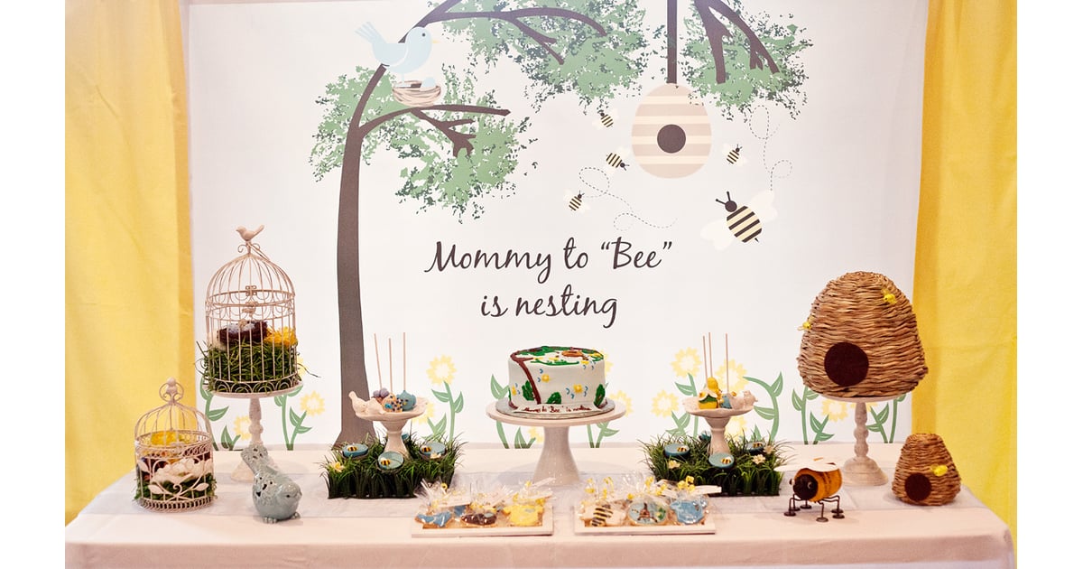 Birds and Bees Baby Shower Buffet | 20 Dessert Tables to Inspire Your Baby  Shower's Sweetest Display | POPSUGAR Family Photo 21