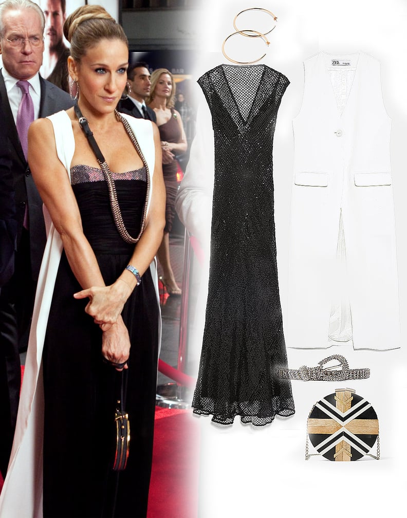 Carrie Bradshaw's LBD and White Vest