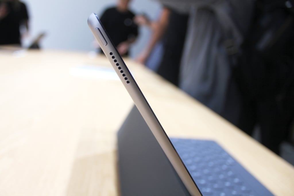 The iPad Pro, like the other iPads, is remarkably slim.