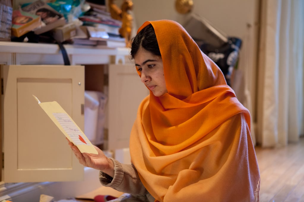 Malala spends a quiet moment at home in England.