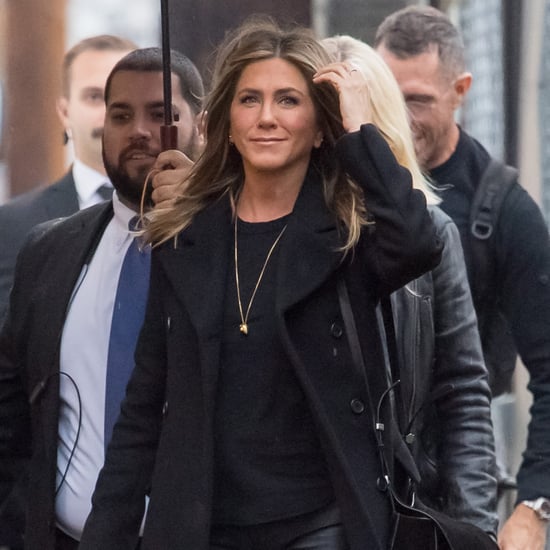 Jennifer Aniston Maroon Boots December 2018