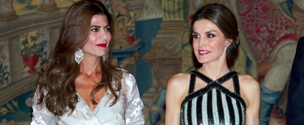 Queen Letizia's Striped Dress February 2017