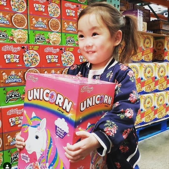 Girl Carrying Kellogg's Unicorn Cereal at Costco