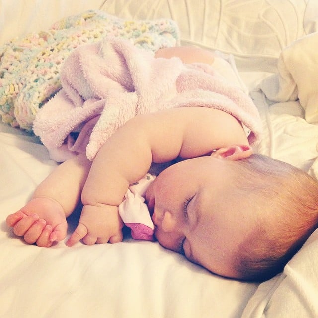 "Never wake a sleeping baby!" — Kacie D.
Source: Instagram user katmjellis