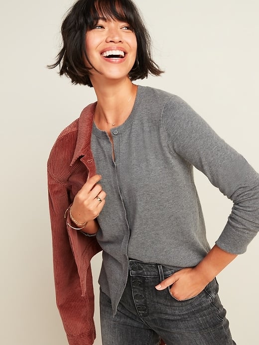 Crew-Neck Cardigan