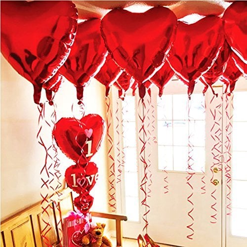 BinaryABC Foil Heart Balloons