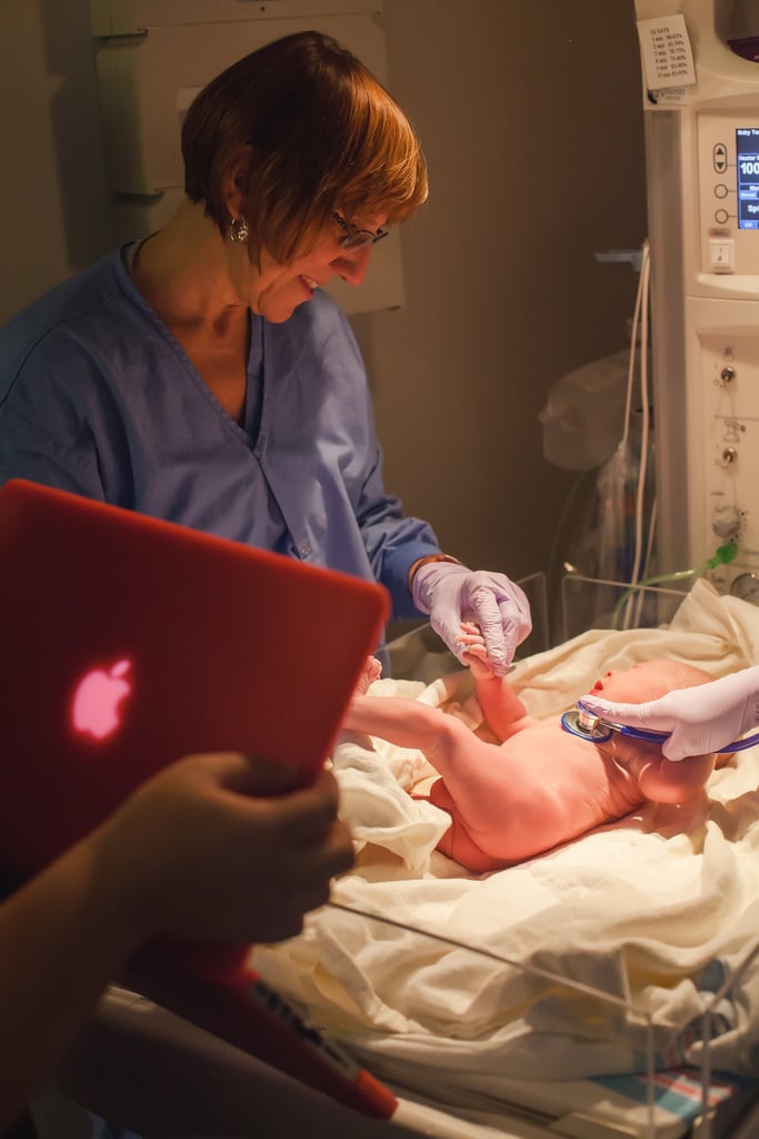 Photos of Military Birth Witnessed Over Skype
