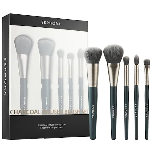 Sephora Collection Charcoal Infused Vegan Makeup Brush Set