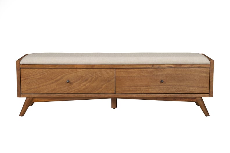 Williams Upholstered Solid Wood Drawer Storage Bench